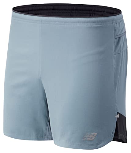 New Balance Impact Run 5 Inch Short, Ocean Grey, Large