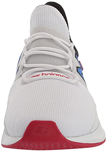New Balance Men's Fresh Foam Roav V1 Running Shoe, White/Light Aluminum/Cobalt, 7.5