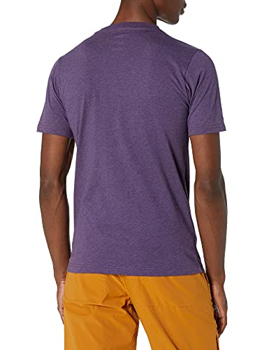 New Balance Men's Standard Essentials Stacked Logo Short Sleeve, Prism Purple Heather, X-Large