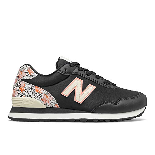 New Balance Women's 515 V3 Sneaker, Black/Paradise Pink, Numeric_8_Point_5