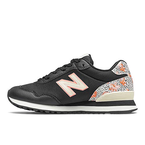 New Balance Women's 515 V3 Sneaker, Black/Paradise Pink, Numeric_8_Point_5