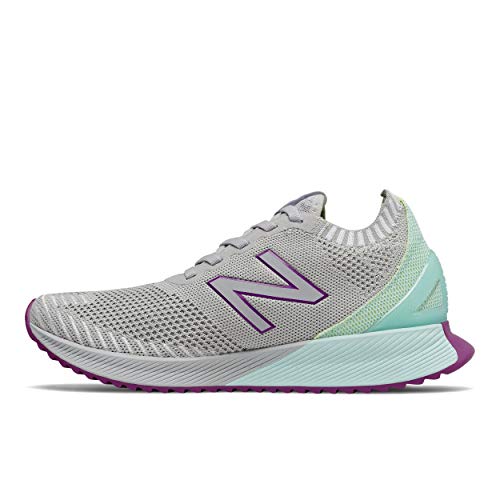 New Balance Women's Echo V1 FuelCell Walking Shoe, Light Aluminum/Bali Blue, 5 B US