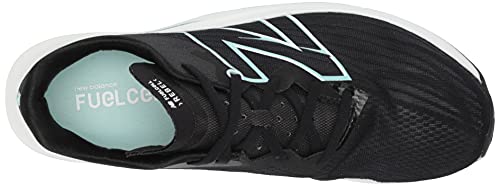 New Balance Women's FuelCell Rebel V2 Speed Running Shoe, Black/White Mint/White Mint, 8.5