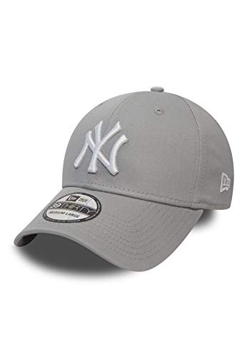New Era 39Thirty League Basic New York Yankees, Gorra para Hombre, Gris (Grey/White), M/L