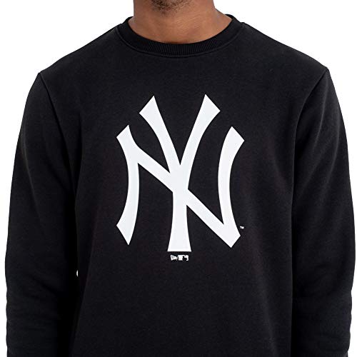 New Era Team Logo Crew NEYYAN BLK Sudadera, Negro, XS para Hombre