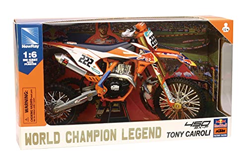 New Ray - Moto KTM 450 SX-F Racing T. Cairoli Nº 222 1/6° - 49673 , color/modelo surtido