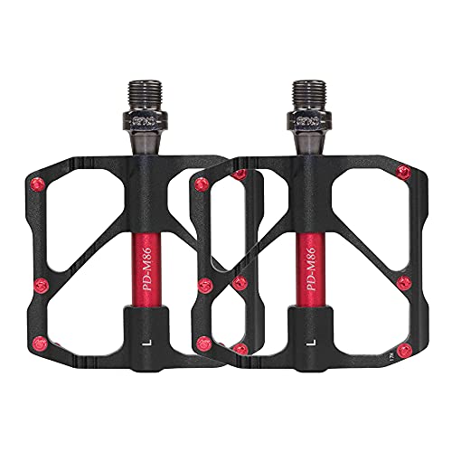 Newgoal Pedales para Bicicleta de montaña con 3 rodamientos sellados, ultraligeros y Anchos de aleación de Aluminio Antideslizante de 9/16 Pulgadas