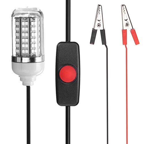 NewIncorrupt Luz de Pesca LED portátil, señuelos de Pesca submarinos de caída Profunda, luz Impermeable, atractor de Peces, gambas, Calamar, Cebo de Pesca, luz