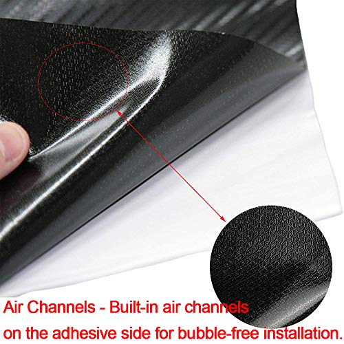 NewL - Rollo de vinilo de fibra de carbono 3D, apto para uso exterior en automóviles, cúter de 30 cm x 150 cm + herramienta de mano