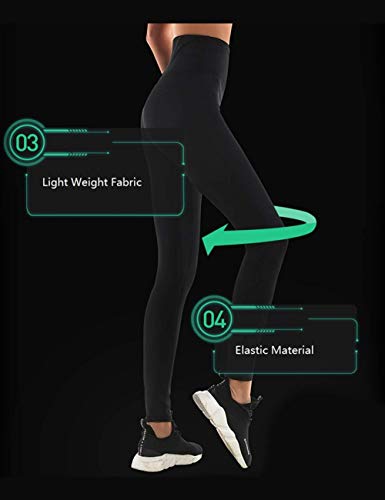 NHEIMA Pantalones de Sudoracion Adelgazantes Mujer NANOTECNOLOGÍA, Leggins Anticeluliticos Fitness Push Up Cintura Alta, Mallas Reductoras, Leggins Termicos de Compresion Sauna Deporte Yoga (XXL)