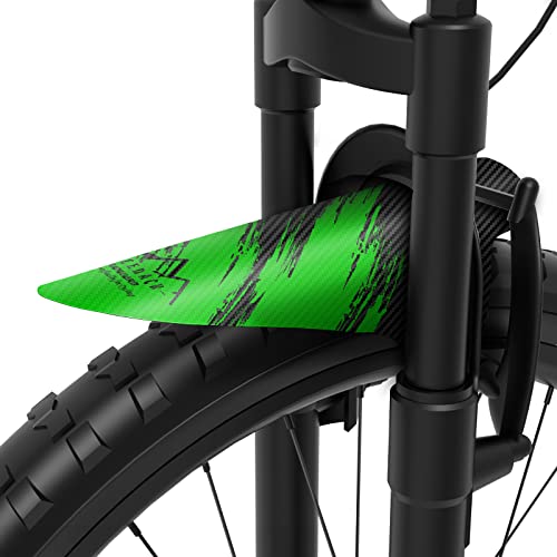NICEDACK Guardabarros MTB, Guardabarros Bicicleta Montaña, MTB Mudguard Delantero y Trasero Compatible se Adapta a 26" 650B 27,5" 29 Pulgadas de Bici y Bicicleta Fat Mud Guard (Verde)