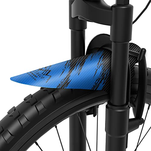 NICEDACK Guardabarros MTB, Guardabarros Bicicleta Montaña, MTB Mudguard Delantero y Trasero Compatible se Adapta a 26" 650B 27,5" 29 Pulgadas de Bici y Bicicleta Fat Mud Guard (Azul)