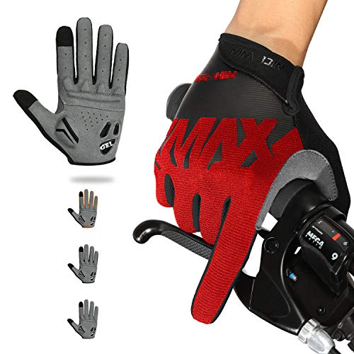 NICEWIN Guantes de Ciclismo Motocicleta Bicicleta de montaña- Bicicleta de Carretera Hombres Mujeres Pantalla táctil Antideslizante Acolchada