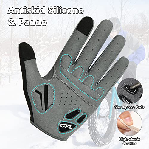 NICEWIN Guantes de Ciclismo Motocicleta Bicicleta de montaña- Bicicleta de Carretera Hombres Mujeres Pantalla táctil Antideslizante Acolchada