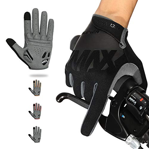 NICEWIN Guantes de Ciclismo Motocicleta Bicicleta de montaña- Bicicleta de Carretera Hombres Mujeres Pantalla táctil Antideslizante Acolchada