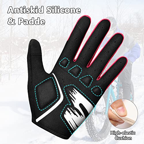 NICEWIN Guantes de Ciclismo Motocicleta Bicicleta de montaña- Bicicleta de Carretera Hombres Mujeres Pantalla táctil Antideslizante Acolchada