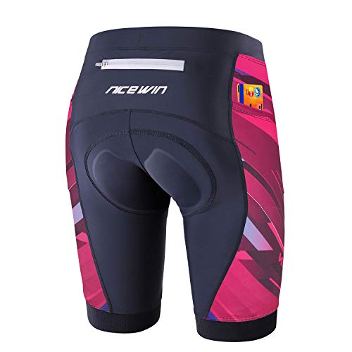 NICEWIN Shorts Biker para Mujer Mallas Acolchadas para Ciclismo Leggings Cortos para Montar en Cintura Alta