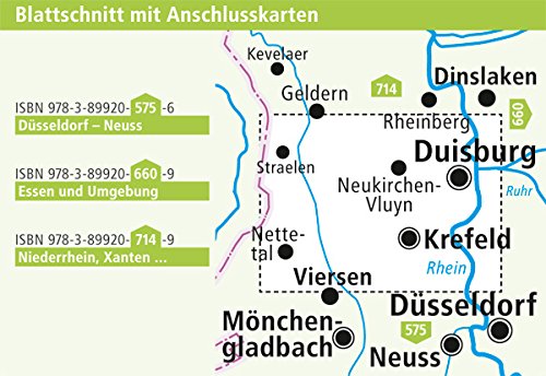 Niederrhein, Krefeld - Moers - Straelen 1 : 50 000 Rad- und Wanderkarte: Mit Ausflugszielen, Einkehr- & Freizeittipps, wetterfest, reißfest, abwischbar, GPS-genau