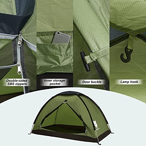 Night Cat Tienda de campaña para 1 2 Persona Impermeable Carpas De Mochilero Configuración Fácil Ligero para Caminar El Patio Trasero