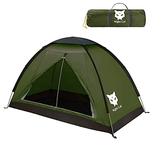 Night Cat Tienda de campaña para 1 2 Persona Impermeable Carpas De Mochilero Configuración Fácil Ligero para Caminar El Patio Trasero