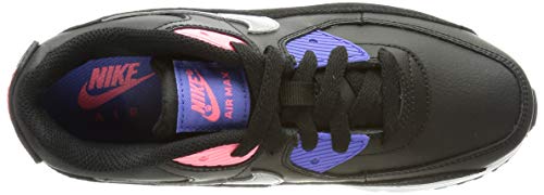 Nike Air MAX 90, Zapatillas para Correr, Black Sunset Pulse Sapphire Metallic Silver, 27.5 EU