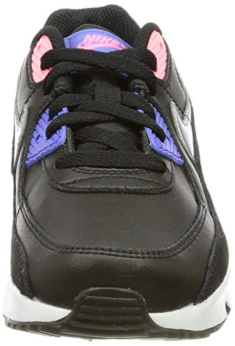 Nike Air MAX 90, Zapatillas para Correr, Black Sunset Pulse Sapphire Metallic Silver, 27.5 EU