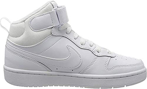 NIKE Court Borough Mid 2 (GS), Zapatillas de Correr, Blanco, 37.5 EU