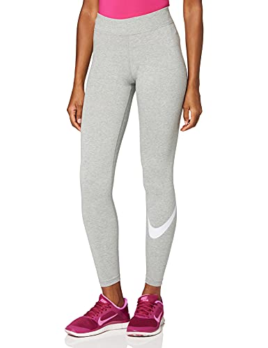 NIKE CZ8530-063 W NSW ESSNTL LGGNG Swoosh MR Leggings Womens dk Grey Heather/(White) M