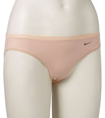 NIKE Dri-Fit - Parte de Abajo de Bikini, Mujer, Color Beige - Beige, tamaño Large