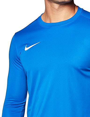 NIKE M NK Dry Park VII JSY LS T-Shirt, Hombre, Royal Blue/White, L