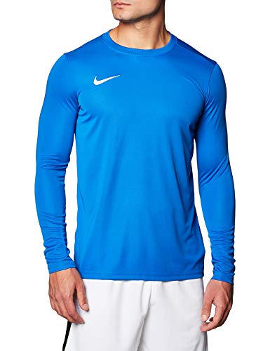 NIKE M NK Dry Park VII JSY LS T-Shirt, Hombre, Royal Blue/White, L