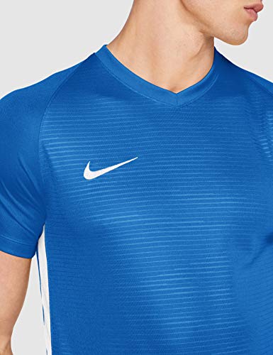 NIKE M NK Dry Tiempo Prem JSY SS T-Shirt, Hombre, Royal Blue/Royal Blue/White/White, S