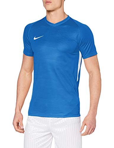 NIKE M NK Dry Tiempo Prem JSY SS T-Shirt, Hombre, Royal Blue/Royal Blue/White/White, S