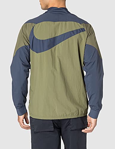 NIKE M NK FC AWF TRK JKT W Jacket, Medium Olive/Thunder Blue/Thunder Blue/(Clear), S Mens