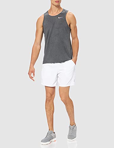 NIKE M Nk Miler Tank Jaquard FF Top/Singlet, Hombre, Black/Iron Grey/Reflective Silv