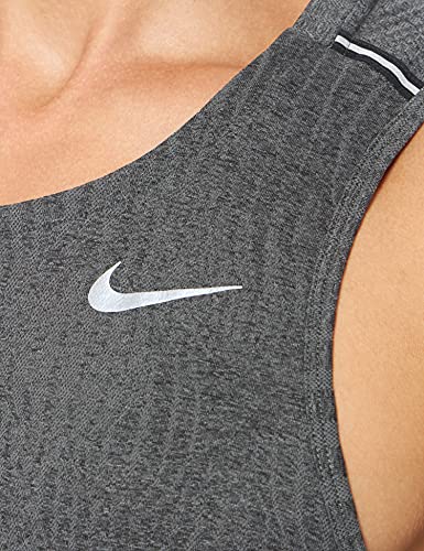 NIKE M Nk Miler Tank Jaquard FF Top/Singlet, Hombre, Black/Iron Grey/Reflective Silv