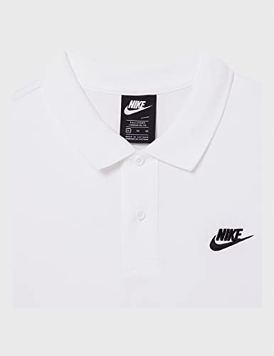 NIKE M NSW CE Polo Matchup Pq Polo Shirt, Hombre, White/Black, L