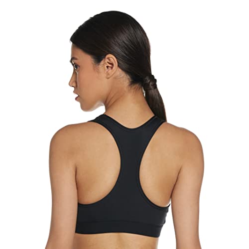 NIKE Med Band Bra Non Pad Sujetador de Deporte, Mujer, Black/Black/(White), S