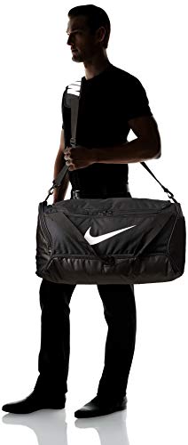 NIKE NK Brsla M Duff, 9.0 (60L) Gym Bag, Unisex Adulto, Black/ Black/ White, MISC