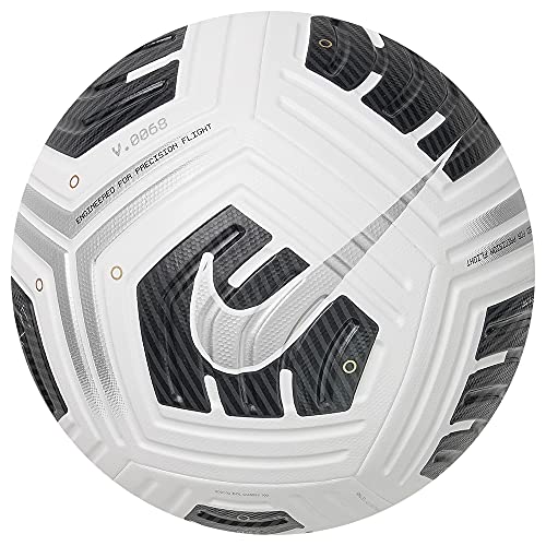 NIKE NK Club Elite Team Recreational Soccer Ball, Unisex-Adult, White/Black/(Metallic Silver), 5