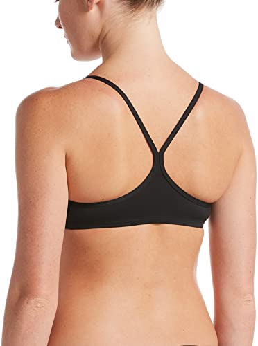 NIKE Racerback Top Parte Superior Bikini, Mujer, Black, M