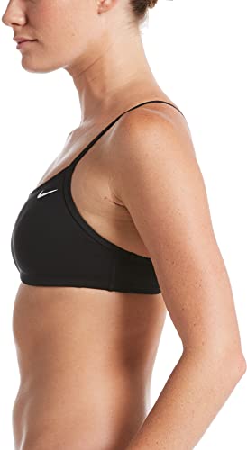 NIKE Racerback Top Parte Superior Bikini, Mujer, Black, XS