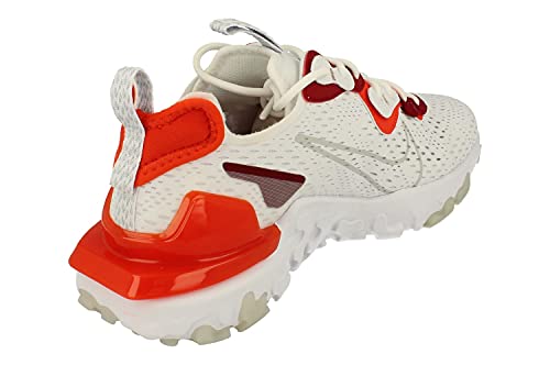 Nike React Vision, Zapatillas para Correr Hombre, White Lt Smoke Grey Team Orange Team Red, 40 EU