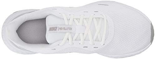 NIKE Revolution 5, Zapatillas Mujer, White/Wolf Grey-Pure Platinum, 40 EU