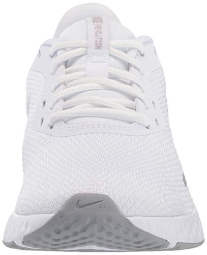 NIKE Revolution 5, Zapatillas Mujer, White/Wolf Grey-Pure Platinum, 40 EU