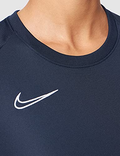 NIKE W NK Dry ACD21 Top SS T-Shirt, Women's, Obsidian/White/Royal Blue/White, S