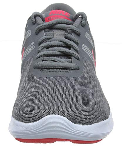 Nike Wmns Revolution 4 EU, Zapatillas de Running Mujer, Gris (Cool Grey/Red Orbit/Pure Platinum/Half Blue 018), 38