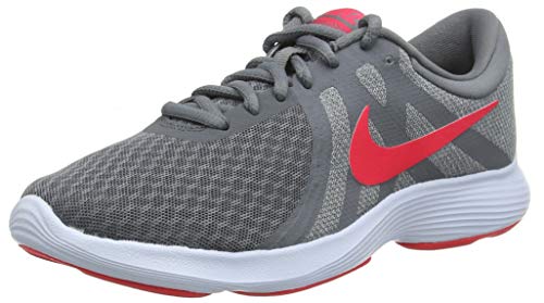 Nike Wmns Revolution 4 EU, Zapatillas de Running Mujer, Gris (Cool Grey/Red Orbit/Pure Platinum/Half Blue 018), 38