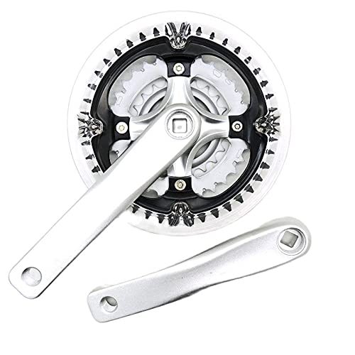 NIMUDU Brazo De Manivela,Bielas Bicicleta 7/8/9 Velocidad 22-32-42T 170 mm Bicicleta de montaña Bicicleta de Bicicleta Conjunto de manivela de Bicicleta Aluminio Manivelas MTB Spring Sprocket Cadena