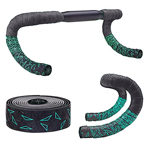 NIMUDU Cinta De Manillar Carretera Bike Manillar Cinta Suave Transpirable MTB Bike Bike Cinturón Antideslizante PU + EVA Manillar Correa Accesorios para Bicicletas (Color : Bianchi Green)